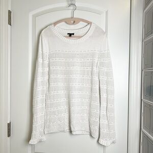 Talbots Crochet Long Sleeve Pullover Sweater